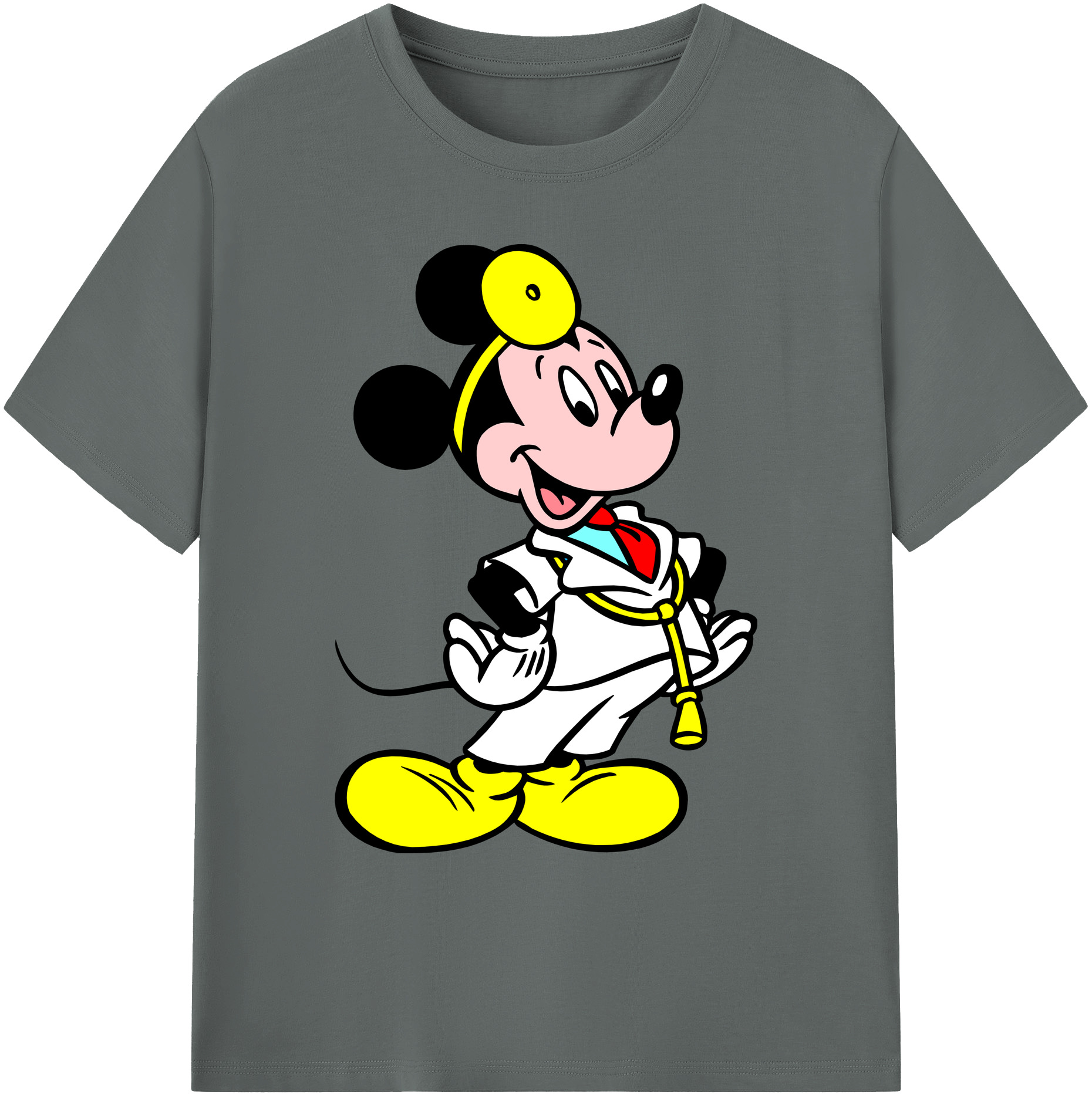 ミッキーマウス Mickey Mouse 綿100％ メンズ半袖Tシャツ｜肌触りやわらか＆通気性
